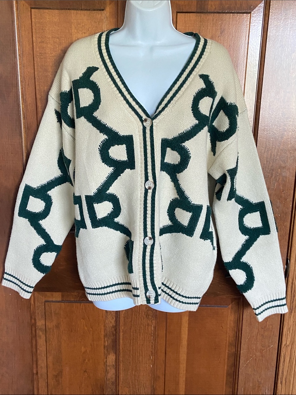 iPRETTYGARDEN Women's Chunky Knit Cardigan Sweater Button Size Medium - Picture 2 of 11